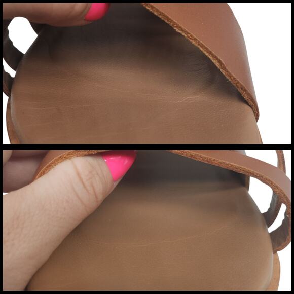 Kamik Sadie Sandals Womens 7 Brown Strappy Boho Buckle Peep Toe Adjustable - Picture 11 of 13